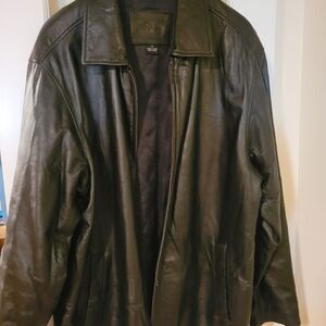 Knights Bridge Mens Leather Jacket, M
